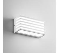 INTEC Applique da esterni LED Dukrot, bianca, larghezza 22 cm, metallo Intec