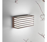 INTEC Applique da esterni LED Dukrot, color bronzo, larghezza 22 cm Metallo Intec