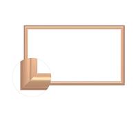 Intec brackets - Cornice TV Art Deco in oro rosa spazzolato creato esclusivamente per TV Samsung The Frame da 43 pollici