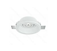 Intec Faretto in GESSO a Scomparsa da INCASSO TONDO orientabile Bianco 1xGU10