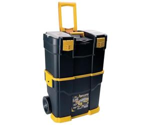 INTEC - Serva per attrezzi mobile - 2 scomparti modulabili Cassetta degli attrezzi 2 ruote carico 70 kg Trolley
