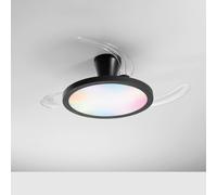 INTEC Ventilatore da soffitto LED Condor, nero, Ø 106 cm, CCT RGB, silenzioso Intec