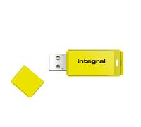 Integral 128GB USB2.0 DRIVE NEON YELLOW unità flash USB USB tipo A 2.0 Giallo NEW