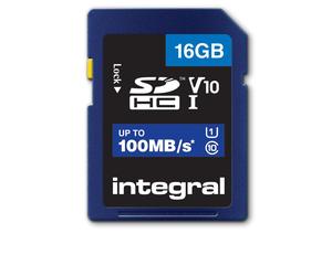 Integral 16GB HIGH SPEED SDHC/XC V10 100MB CLASS 10 UHS-I U1 SD NEW
