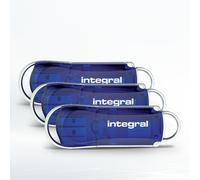 Integral 32GB USB2.0 DRIVE COURIER BLUE PACK OF 3 unit flash USB USB tipo A 2.0 Blu Argento (32GB 3PK USB2.0 DRIVE COURIER BLUE INTEGRAL ETAIL) - Nouvo