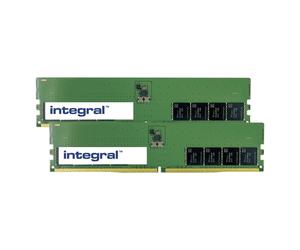 Integral 64GB 2x32GB PC RAM MODULE DDR5 5600MHZ PC5-44800 UNBUFFERED NON-ECC 1.1V 2GX8 CL46 EQV. TO KVR56U46BD8K2-64 FOR KINGSTON VALUE memoria (64GB 2x32GB PC RAM MODULE DDR5 5600MTs PC5-44800 UNBUFF