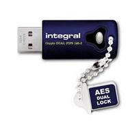 Integral 8GB Crypto Dual FIPS 140-2 Encrypted USB 3.0 unità flash USB USB tipo A 3.2 Gen 1 (3.1 Gen 1) Blu