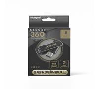 Secure 360 USB 3.0 Flash Drive Con Secure Lock II, 8GB - INTEGRAL