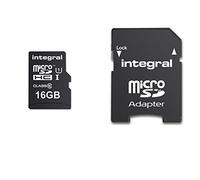 Integral 948734 Scheda di Memoria Micro SDHC con Adattatore SD, 16 GB