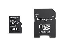 Integral 948736 Scheda di Memoria Micro SDHC con Adattatore SD, 64 GB