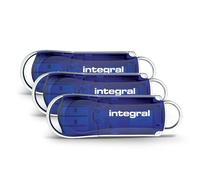 Integral Chiavetta 3-PK USB 32 Giga 2.0 Pennetta Usb Courier Blue