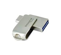 Integral Chiavetta USB 3.0 tipo C da 64 GB, 360 Dual e tipo A con custodia in metallo massiccio, velocità di trasferimento veloci e semplicemente Plug & Play