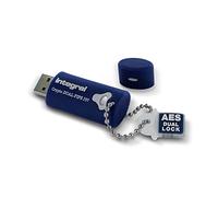 Integral Chiavetta USB da 64 GB Crypto-197 a 256 bit 3.0 crittografata - USB Stick protetto da password - Certificato FIPS 197 - Protezione da attacchi brute-force - Design robusto, a doppio strato