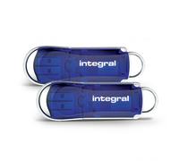 Integral INFD128GBCOU-2 unità flash USB 128 GB 2.0 (128GB USB2.0 DRIVE COURIER BLUE INTEGRAL TWIN PACK)