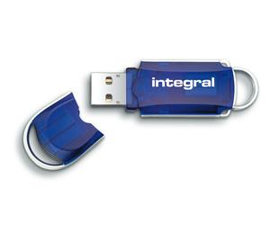 Integral INFD128GBCOUR lettore USB flash 128 GB USB Type-A 2.0 Blu, Argento - Nouvo