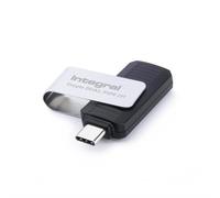 Integral Crypto-C - Chiavetta USB da 128 GB, doppia crittografata, AES-XTS 256-bit, crittografata hardware, USB 3.2 con doppia password sicura, certificata FIPS 197, compatibile con Mac, MacBook, PC,
