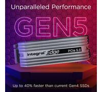 Integral SSD Edge 2TB Gen5 M.2 2280 NVMe con dissipatore di calore - Fino a 12.000 MB/s in lettura e 10.000 MB/s in scrittura - Giochi, editing video e foto, design, rendering 3D e altro ancora -