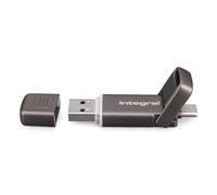 Disco Duro Integral INUSSD1TBSLIMXDL3.2 1TB SSD Esterno 550MB/s Dual USB Bronzo