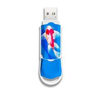 Integral Koi Fish Xpression - Chiavetta USB 3.0 da 128 GB con design elegante, ideale per riporre e fare backup per studio, lavoro e gioco, ottima idea regalo divertente e stravagante