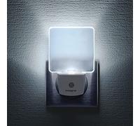 Integral LED - Luce notturna da parete (set di 3) con rilevatore automatico giorno/notte, formato presa elettrica bianco opaco, plastica, 6 W