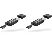 Integral Lettore di carte Micro SD, USB 3.0 per schede di memoria micro SD, microSDHC, microSDXC, adattatore di carte di memoria (Confezione da 2)