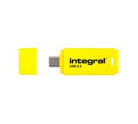 Integral Neon-C INFD64GBNEONCYL3.2 unità flash USB 64 GB USB tipo-C 3.2 Gen 1 [3.1 Gen 1] Nero (64GB USB-C 3.2 GEN1 DRIVE [USB3.1 USB3.0] NEON-C YELLOW UP TO R-150 W-30 MBS INTEGRAL)
