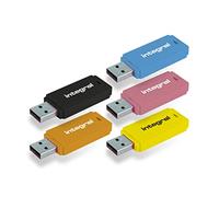 Integral Neon Chiavetta USB 32 Giga - Flash Drive USB 3.0 SuperSpeed - Pennetta USB veloce (Black/Pink/Yellow/Orange/Blue)