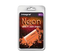 Integral Neon Orange Chiavetta USB 32 Giga - Flash Drive USB 3.0 SuperSpeed - Pennetta USB veloce