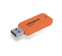 Integral Neon USB3.0 16GB 16GB USB 3.0 (3.1 Gen 1) USB Type-A connector Orange USB flash drive - USB Flash Drives (16 GB, USB 3.0 (3.1 Gen 1), USB Type-A connector, 80 MB/s, Cap, Orange)