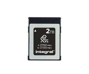 Integral Scheda di memoria CFexpress 4.0 di tipo B da 2 TB, 4K, 6K, 8K e oltre RAW, lettura 3700 MB/s, scrittura 3100 MB/s, scrittura sostenuta 1600 MB/s, progettata per fotocamere cinematografiche e