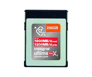 Integral Scheda di memoria CFexpress da 256 GB tipo B 2.0, 8K RAW e 4K 120 FPS 1800 MB/s in lettura, velocità di scrittura 1200 MB/s, scrittura sostenuta 450 MB/s progettata per il direttore della