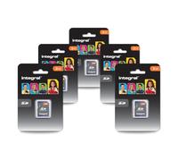 Integral Scheda di memoria SD da 2 GB (Secure Digital), confezione da 5, compatibile con dispositivi legacy, fotocamere, lettori MP3, videocamere e altro ancora