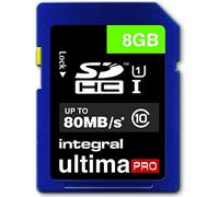 Integral UltimaPro - Scheda di memoria SDHC da 8 GB, classe 10, fino a 80MB/s