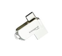 Integral Unità flash USB 3.0 tipo C e tipo A da 16 GB 360 Dual con involucro in metallo solido, velocità di trasferimento veloce e Plug & Play