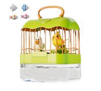 Integrated Bird Cage Fish Tank - Electric 2-In-1 Fish Tank for Children | Chirping and Wings Fluttering Indoor Outdoor Bird Cage Toy for Children's Room, Courtyard