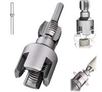 Integrated Internal & External Pipe Threading Tool,1/2'' and 3/4'' Pipe Thread Cutting Tool,Adatto per La Filettatura Del Kit Filettatore per Tubi in Pvc Compatibile Con Trapano Elettrico (1/2")