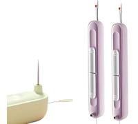 Integrated Seam Remover and Needle Threading Tool,Multifunctional Seam Rippers, Sewing Supplies,Quick Sewing Machine Loop Needle Threaders 2 in 1 Needle Threader Seam Ripper (Purple)