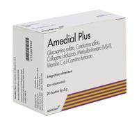 Integratore Alimentare Amedial Plus 20 Bustine con Glucosamina, Condroitina, Col