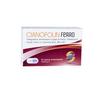 Integratore Alimentare Cianofolin Ferro 30 Capsule con Ferro, Vitamina C, Acido