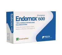 Integratore Alimentare ENDOMOX 600 con N-acetil-L-cisteina, Vitamine B e Folato