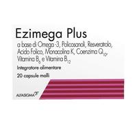 Integratore alimentare Ezimega Plus 20 capsule molli per il supporto di Omega-3,