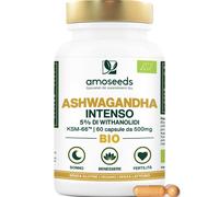 Integratore Ashwagandha BIO KSM-66™ | Alto Dosaggio: 5% Di Withanolidi | 60 Caps