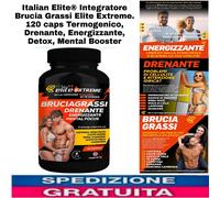 Integratore Brucia Grassi Elite Extreme. 120cps Termogenico,Drenante,Energizzant