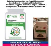 Integratore Multivitaminico Completo con Ferro 180cps Supporto Immunitario Vegan