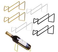 Integrity.1 6 Pezzi Espositore per Vino in Ferro battuto, Supporti per bottiglie di Vino, Portabottiglie da Appoggio, Supporto per Ripiano da Cucina per Banconi da Cucina Bancone da Bar