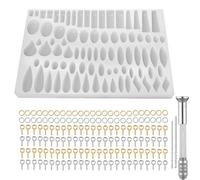 Integrity.1 Stampo in Silicone per Orecchini a Perno con 41 Forme Abbinate, Stampo in Silicone per Orecchini, Set di Stampi in Silicone per la Creazione di Gioielli, per Orecchini, Ciondolo Fai da Te