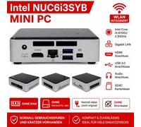 Intel NUC6i3SYB Mini PC Desktop i3-6100U HDMI WLAN USB 3.0 Nero