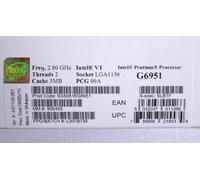 Intel Pentium G6951 2.80 GHz Processor - socket H lga-1156 (BX80616G6951)