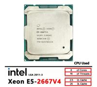 Intel Xeon E5 2667 V4 E5-2667V4 Processore CPU utilizzato da 3,2 GHz 8 core 16 thread L3=25M 135W LGA 2011-3