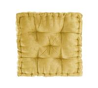 Intelligent Design Azza Cuscino quadrato in ciniglia con bordo smerlato ipoallergenico per panca o sedia, 50,8 cm di larghezza x 50,8 cm di lunghezza x 5 cm di altezza, colore giallo